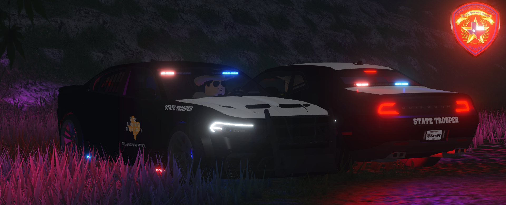 Texas DPS Troopers on night patrol